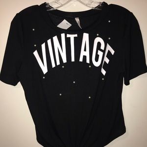 Really cute VINTAGE crop tee!!!